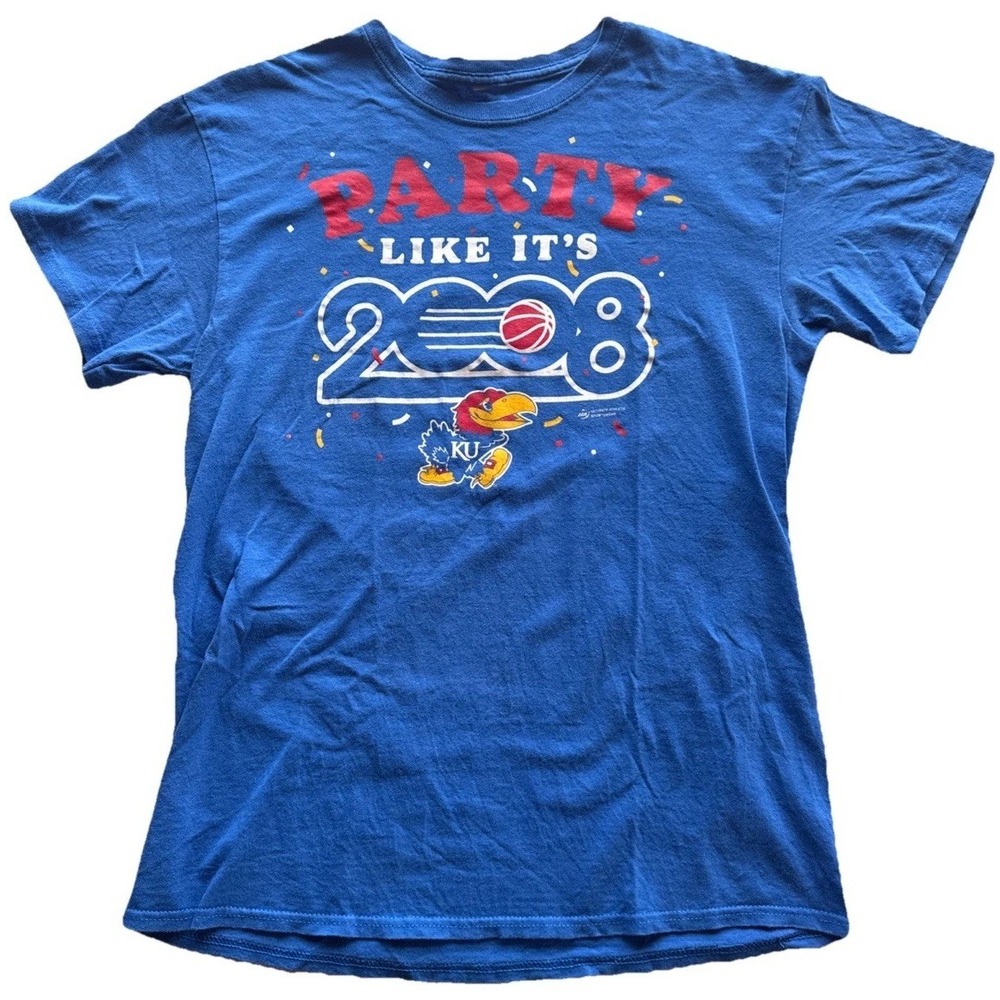 KU Party Like It's 2008 T-Shirt University Of Kansas Jayhawks Unisex Size M